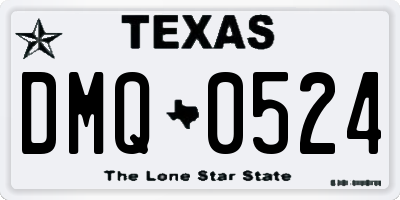TX license plate DMQ0524