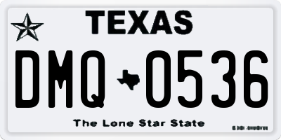 TX license plate DMQ0536