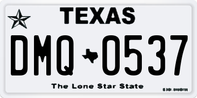 TX license plate DMQ0537