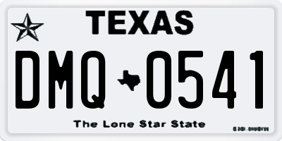 TX license plate DMQ0541
