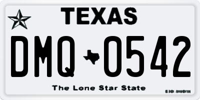 TX license plate DMQ0542