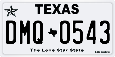 TX license plate DMQ0543