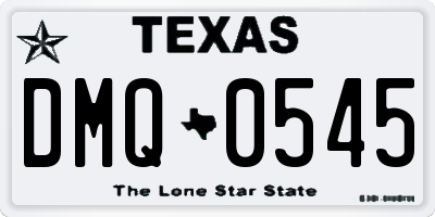 TX license plate DMQ0545