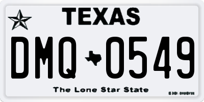 TX license plate DMQ0549
