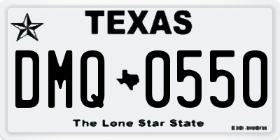 TX license plate DMQ0550