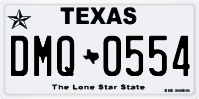 TX license plate DMQ0554