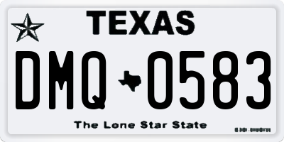 TX license plate DMQ0583