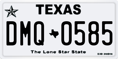 TX license plate DMQ0585