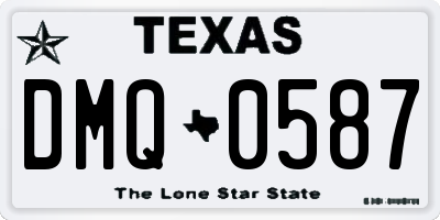 TX license plate DMQ0587