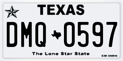 TX license plate DMQ0597