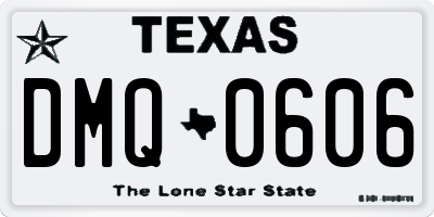 TX license plate DMQ0606
