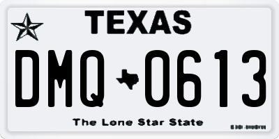 TX license plate DMQ0613