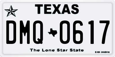 TX license plate DMQ0617