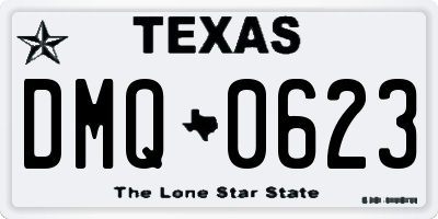 TX license plate DMQ0623