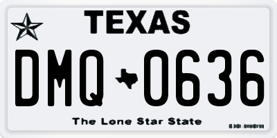 TX license plate DMQ0636