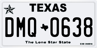 TX license plate DMQ0638