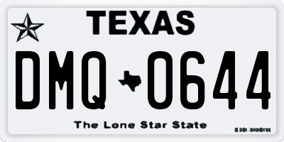 TX license plate DMQ0644