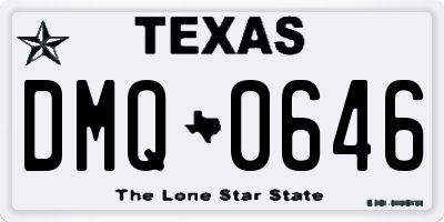 TX license plate DMQ0646