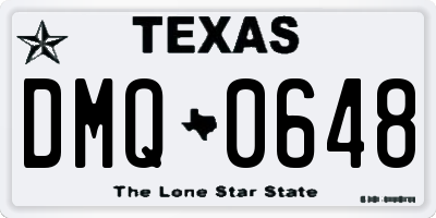 TX license plate DMQ0648