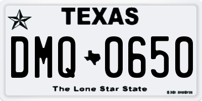 TX license plate DMQ0650