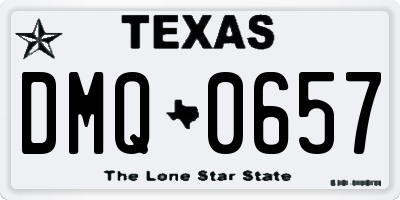 TX license plate DMQ0657