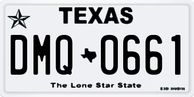 TX license plate DMQ0661