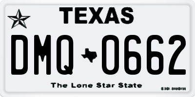TX license plate DMQ0662