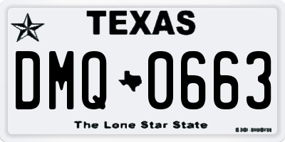 TX license plate DMQ0663