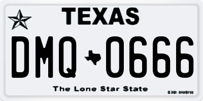 TX license plate DMQ0666