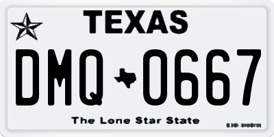 TX license plate DMQ0667