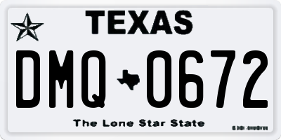 TX license plate DMQ0672