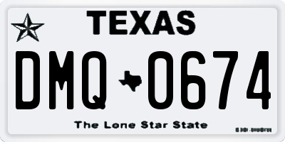 TX license plate DMQ0674