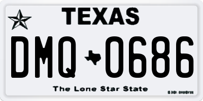 TX license plate DMQ0686