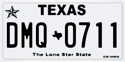 TX license plate DMQ0711