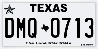 TX license plate DMQ0713