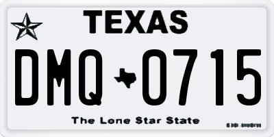 TX license plate DMQ0715