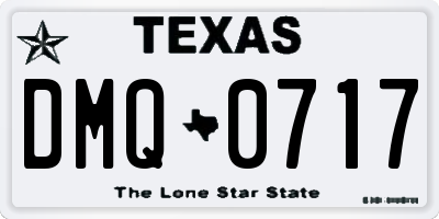 TX license plate DMQ0717