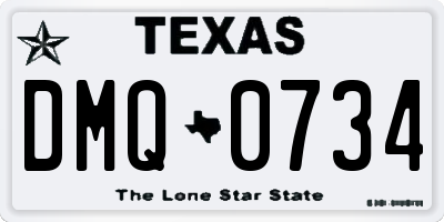 TX license plate DMQ0734