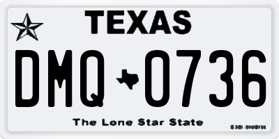 TX license plate DMQ0736