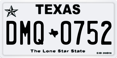 TX license plate DMQ0752