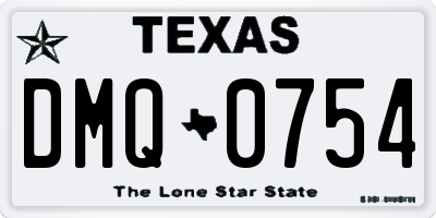 TX license plate DMQ0754