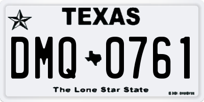 TX license plate DMQ0761