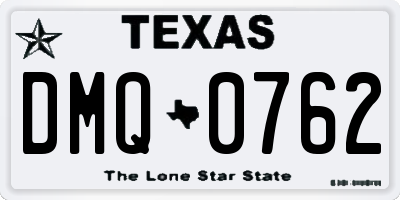 TX license plate DMQ0762