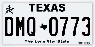 TX license plate DMQ0773
