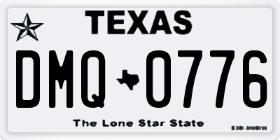 TX license plate DMQ0776