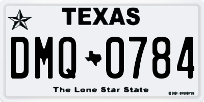 TX license plate DMQ0784