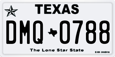 TX license plate DMQ0788