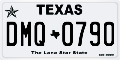 TX license plate DMQ0790