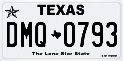 TX license plate DMQ0793