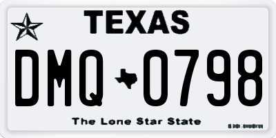 TX license plate DMQ0798